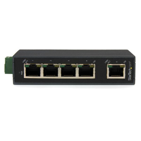 StarTech.com Switch di rete Commutatore Industriale Ethernet a 5 porte - Guida DIN / Montabile a parete