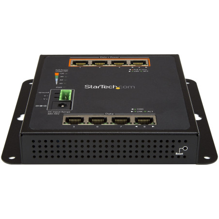 StarTech.com Switch industriale a 8 porte Gigabit PoE - 4 x PoE+ 30W - Power Over Ethernet - Switch gestito GbE Layer/L2 in