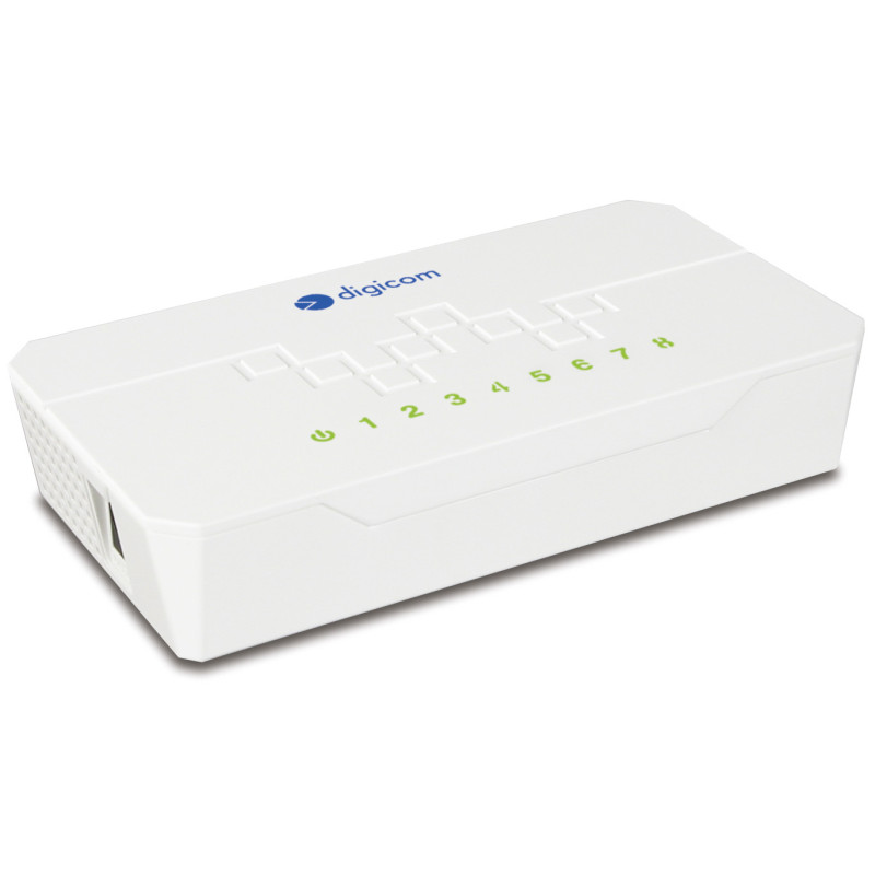 Digicom SWF08-T02 Fast Ethernet (10/100) Bianco