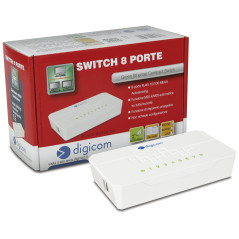 Digicom SWF08-T02 Fast Ethernet (10 100) Bianco