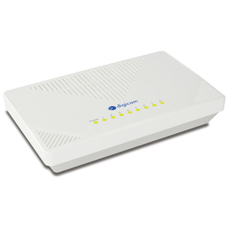 Digicom SWG08-T03 Gigabit Ethernet (10/100/1000) Bianco