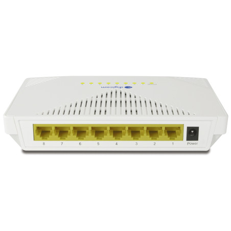 Digicom SWG08-T03 Gigabit Ethernet (10/100/1000) Bianco