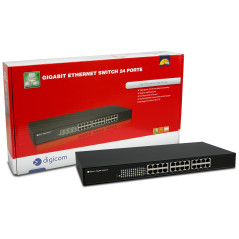 Digicom SWG24-T02 Non gestito Gigabit Ethernet (10 100 1000) 1U Nero