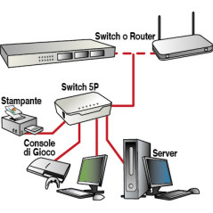 Digicom SWF05-T01 Fast Ethernet (10 100) Bianco