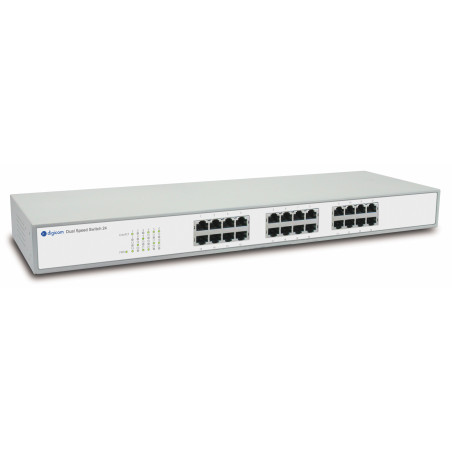 Digicom Dual Speed Switch 24 Non gestito Fast Ethernet (10 100) Grigio, Bianco