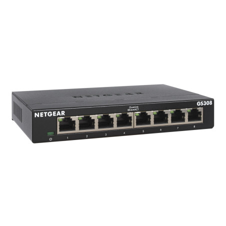 NETGEAR GS308-300PES switch di rete Non gestito L2 Gigabit Ethernet (10/100/1000) Nero