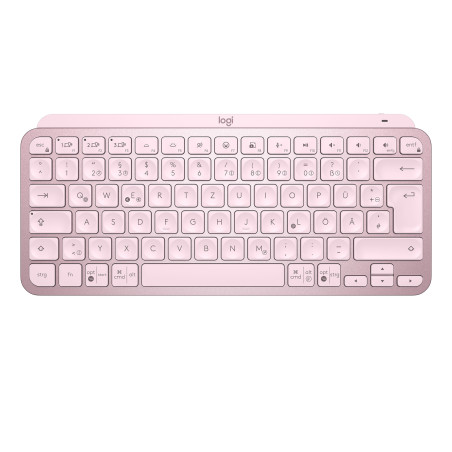 Logitech MX Keys Mini tastiera Ufficio RF senza fili + Bluetooth QWERTY Inglese Rosa