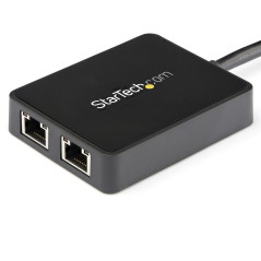 StarTech.com Adattatore USB 3.0 a doppia porta Ethernet Gigabit (RJ45) NIC con porta USB integrata