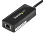 StarTech.com Adattatore USB 3.0 a Ethernet Gigabit (RJ45) - Scheda di rete NIC esterna con porta USB integrata - Nero