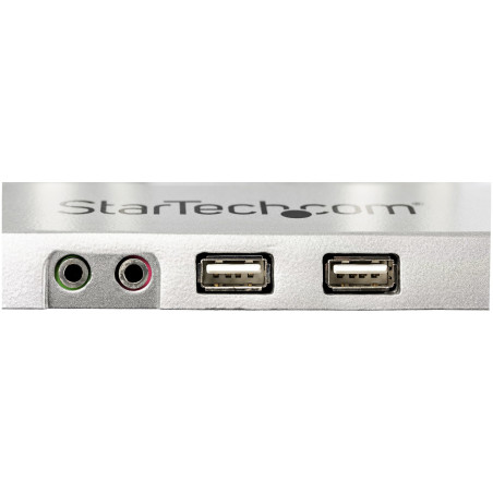 StarTech.com Supporto per due monitor con montaggio su scrivania con pass-through USB a 2 porte integrato