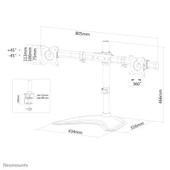 Neomounts Supporto da scrivania per monitor