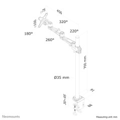 Neomounts Supporto da scrivania per monitor