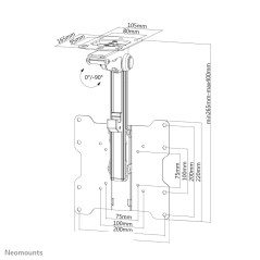 Neomounts Supporto da soffitto per schermi LCD LED TFT