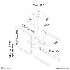 Neomounts Supporto da soffitto per TV