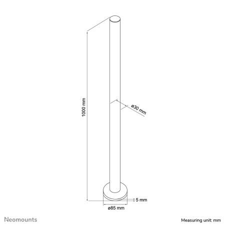 Neomounts Tubo telescopico da scrivania