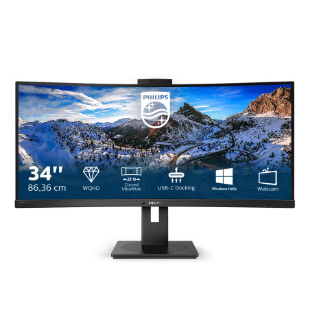 Philips P Line 346P1CRH/00 LED display 86,4 cm (34") 3440 x 1440 Pixel UltraWide Quad HD Nero