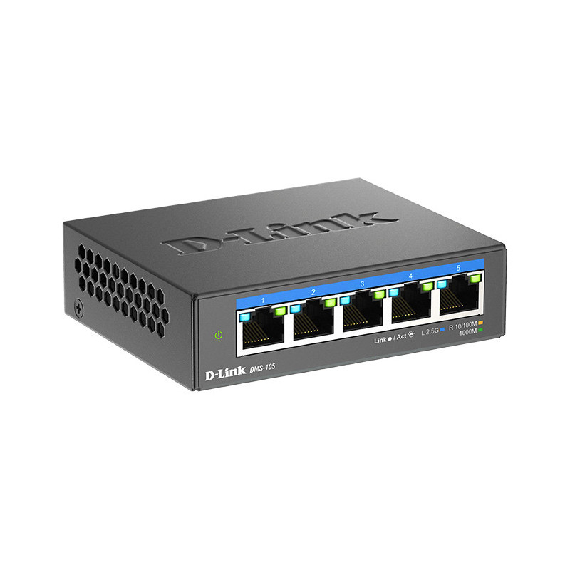 D-Link DMS-105 Non gestito L2 2.5G Ethernet (100/1000/2500) Nero