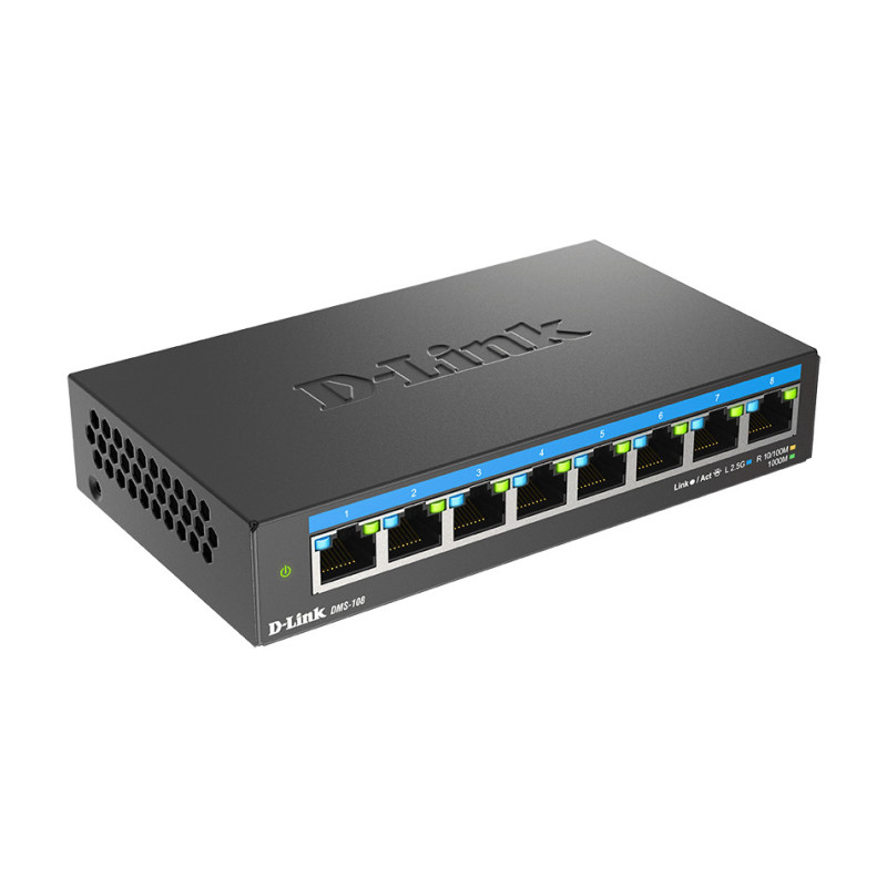 D-Link DMS-108 Non gestito L2 2.5G Ethernet (100/1000/2500) Nero