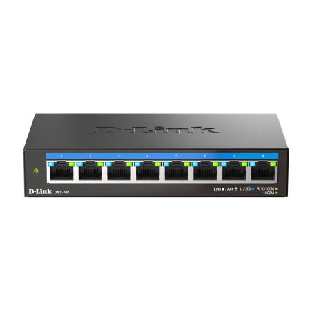 D-Link DMS-108 Non gestito L2 2.5G Ethernet (100/1000/2500) Nero