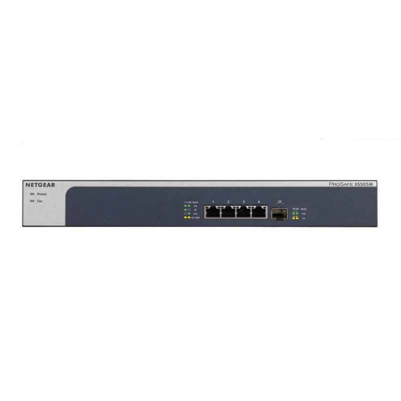 NETGEAR XS505M Non gestito 10G Ethernet (100/1000/10000) Grigio, Argento