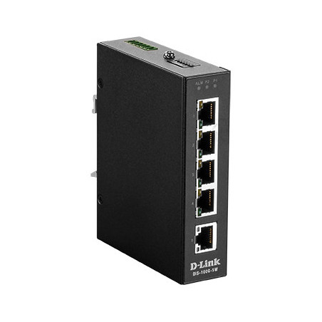 D-Link DIS‑100G‑5W Non gestito L2 Gigabit Ethernet (10 100 1000) Nero