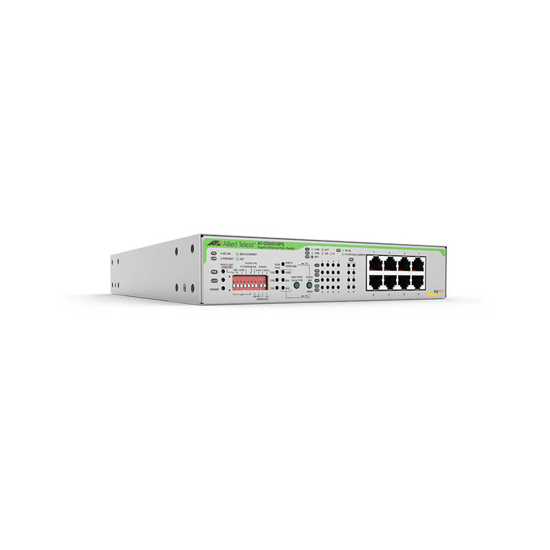 Allied Telesis AT-GS920/8PS-50 Gestito Gigabit Ethernet (10/100/1000) Supporto Power over Ethernet (PoE) 1U Grigio