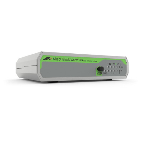 Allied Telesis FS710 5 Non gestito Fast Ethernet (10 100) Verde, Grigio