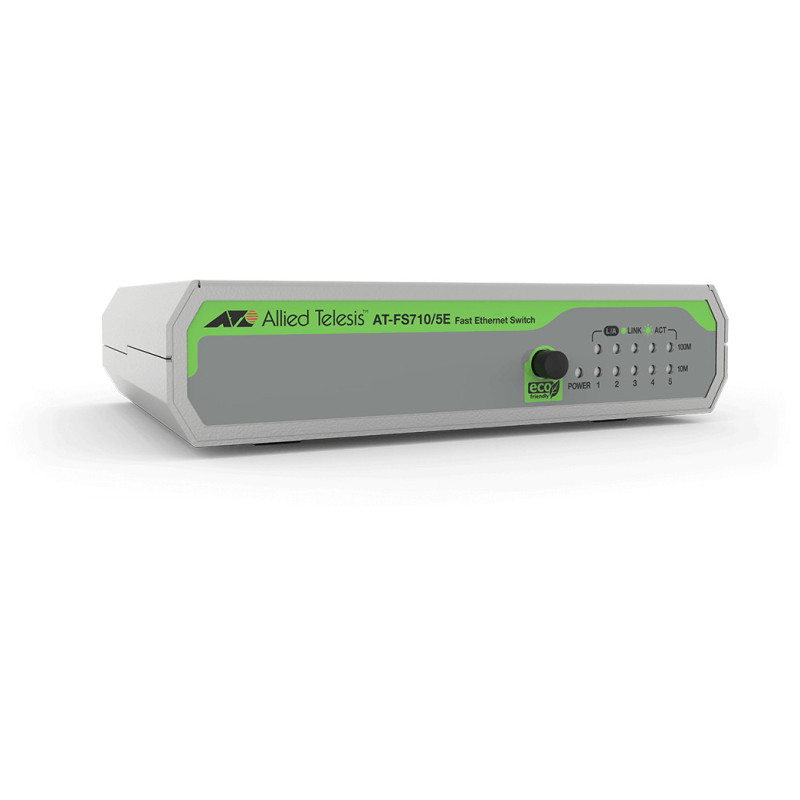 Allied Telesis FS710/5E Non gestito Fast Ethernet (10/100) Verde, Grigio