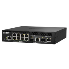 QNAP QSW-M2108R-2C switch di rete Gestito L2 2.5G Ethernet (100 1000 2500) Supporto Power over Ethernet (PoE) Nero