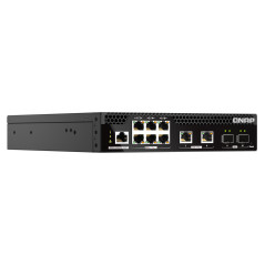 QNAP QSW-M2106PR-2S2T switch di rete Gestito L2 10G Ethernet (100 1000 10000) Supporto Power over Ethernet (PoE) 1U Nero