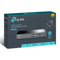 TP-Link TL-SG1016D Non gestito Gigabit Ethernet (10 100 1000) Nero