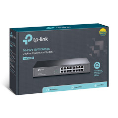 TP-Link TL-SF1016DS switch di rete Non gestito Fast Ethernet (10 100) 1U Nero