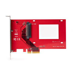 StarTech.com Scheda adattatore da U.3 a PCIe, adattatore PCIe 4.0 x4 per SSD U.3 NVMe da 2,5", scheda aggiuntiva PCI Express