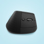 Logitech Lift Mouse Ergonomico Verticale, Senza Fili, Ricevitore Bluetooth o Logi Bolt USB, Clic Silenziosi, 4 Tasti,