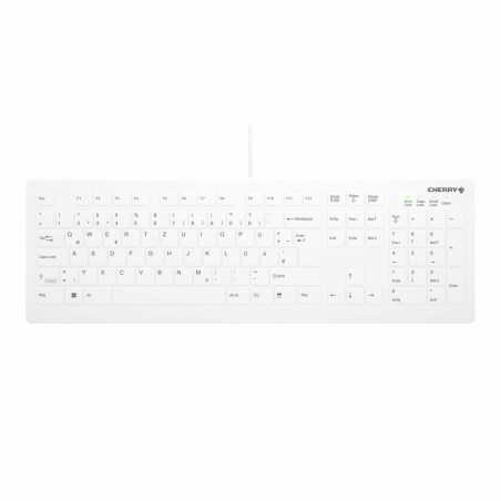 CHERRY AK-C8112 tastiera Medico USB QWERTY Tedesco Bianco