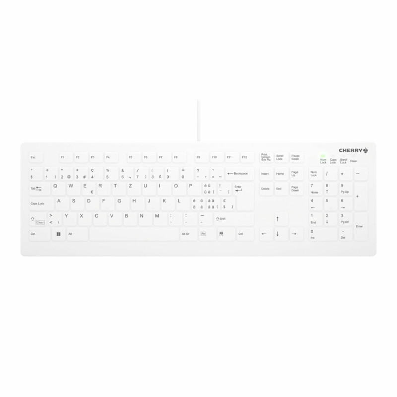 CHERRY AK-C8112 tastiera Medico USB QWERTZ Svizzere Bianco