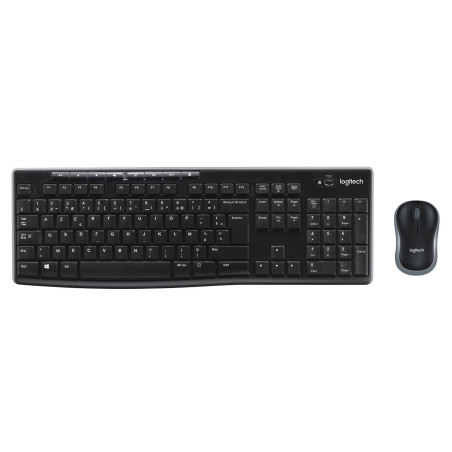 Logitech Wireless Combo MK270 tastiera Mouse incluso Ufficio USB AZERTY Belga Nero