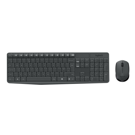 Logitech MK235 tastiera Mouse incluso Universale USB QWERTZ Svizzere Grigio