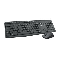 Logitech MK235 tastiera Mouse incluso Universale USB QWERTZ Svizzere Grigio