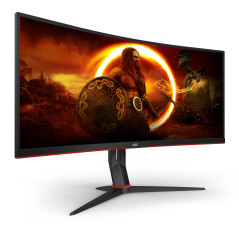 AOC G2 CU34G2X BK LED display 86,4 cm (34") 3440 x 1440 Pixel Quad HD Nero, Rosso