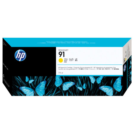 HP Cartuccia inchiostro pigmentato giallo 91, 775 ml