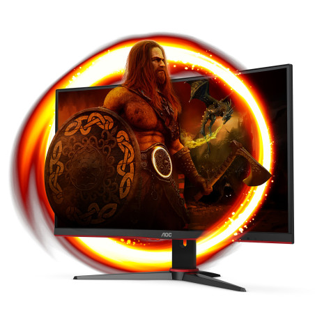 AOC G2 C24G2AE/BK Monitor PC 59,9 cm (23.6") 1920 x 1080 Pixel Full HD LED Nero, Rosso