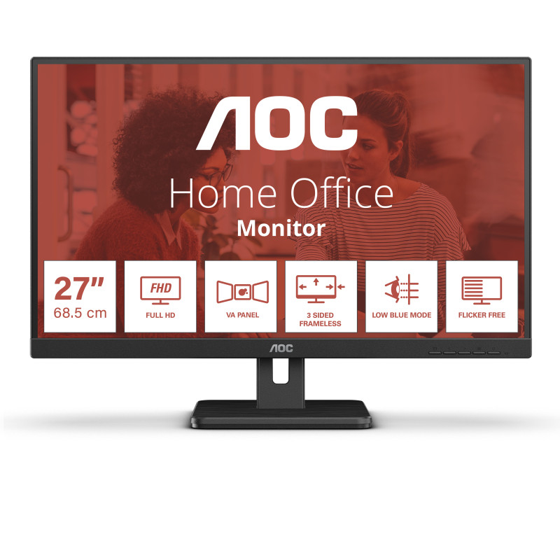 AOC 27E3UM/BK Monitor PC 68,6 cm (27") 1920 x 1080 Pixel Full HD Nero