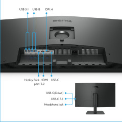 BenQ PD3205U Monitor PC 80 cm (31.5") 3840 x 2160 Pixel 4K Ultra HD LCD Nero