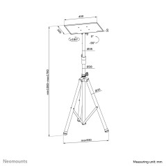 Neomounts Supporto da Pavimento per Notebook, Proiettore e Monitor