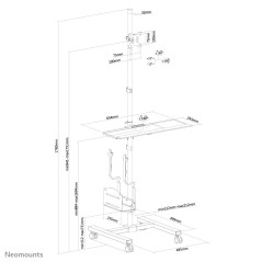 Neomounts Stazione di lavoro mobile per monitor