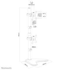 Neomounts Supporto da scrivania per monitor