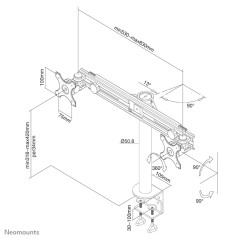 Neomounts Supporto da scrivania per monitor