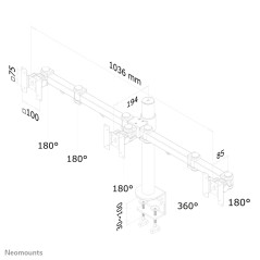 Neomounts Supporto da scrivania per monitor