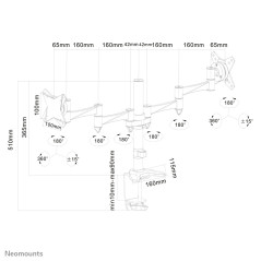 Neomounts Supporto da scrivania per monitor